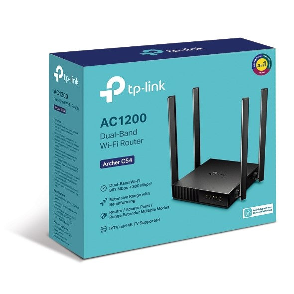 TP-Link Archer C54 безжичен рутер Fast Ethernet Dual-band (2.4 GHz / 5 GHz) Черен