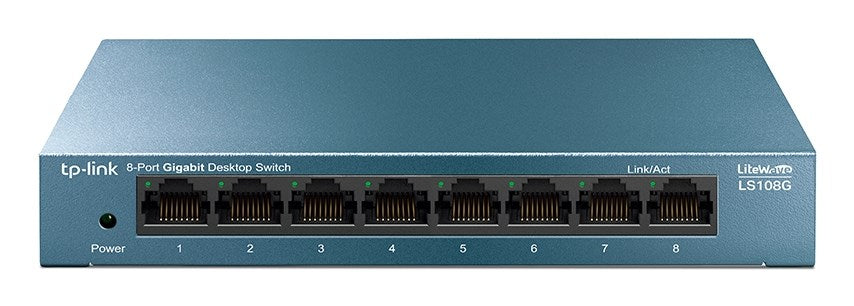TP-Link 8-портов 10/100/1000Mbps настолен мрежов превключвател
