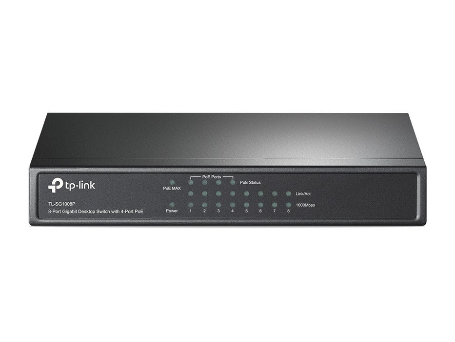 TP-Link 8-портов гигабитов настолен PoE превключвател с 4 порта