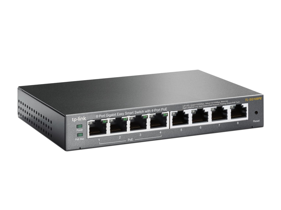 TP-Link 8-портов Gigabit Easy Smart Switch с 4-портов PoE