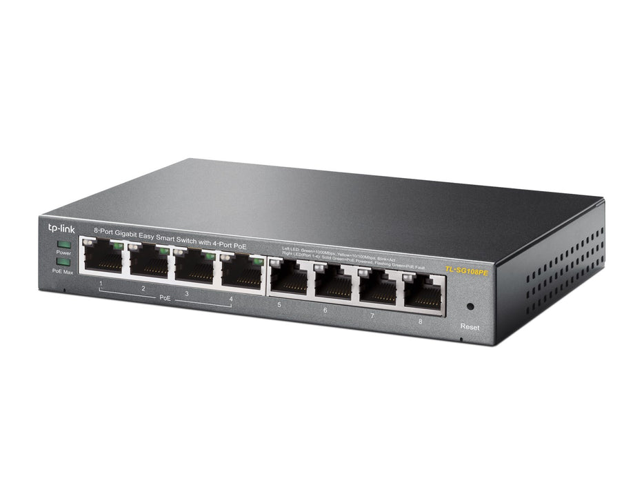 TP-Link 8-портов Gigabit Easy Smart Switch с 4-портов PoE