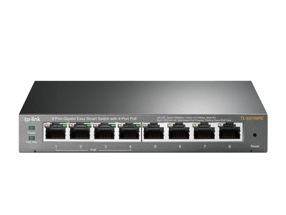 TP-Link 8-портов Gigabit Easy Smart Switch с 4-портов PoE