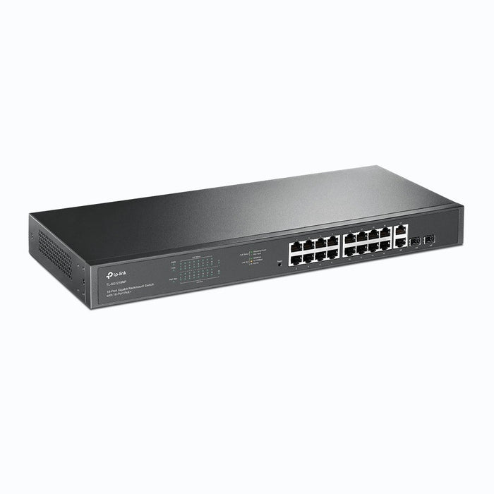 TP-Link 18-портов гигабитов суич за монтиране в шкаф с 16 PoE+