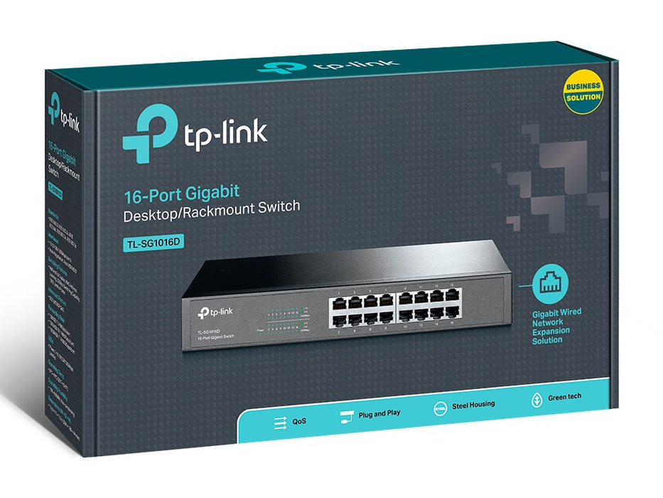 TP-Link 16-портов гигабитов мрежов превключвател за настолен компютър/рака
