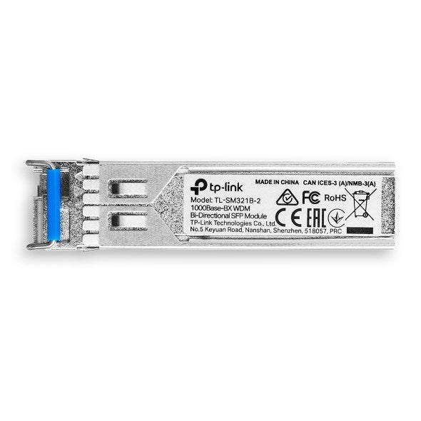 TP-Link TL-SM321B-2 мрежов приемо-предавателен модул Оптично влакно 1250 Mbit/s SFP