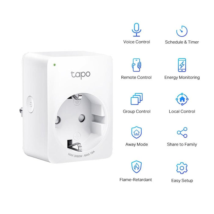 TP LINK TAPO P110 Смарт контакт  3680 W, 2.4Ghz,  таймер