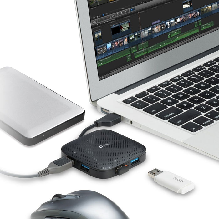 TP-Link UH400 USB 3.2 Gen 1 (3.1 Gen 1) Type-A 5000 Mbit/s черен