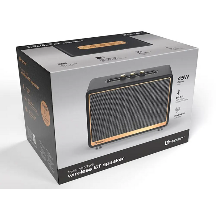 Tracer M45 високоговорител TWS bluetooth 45W черен