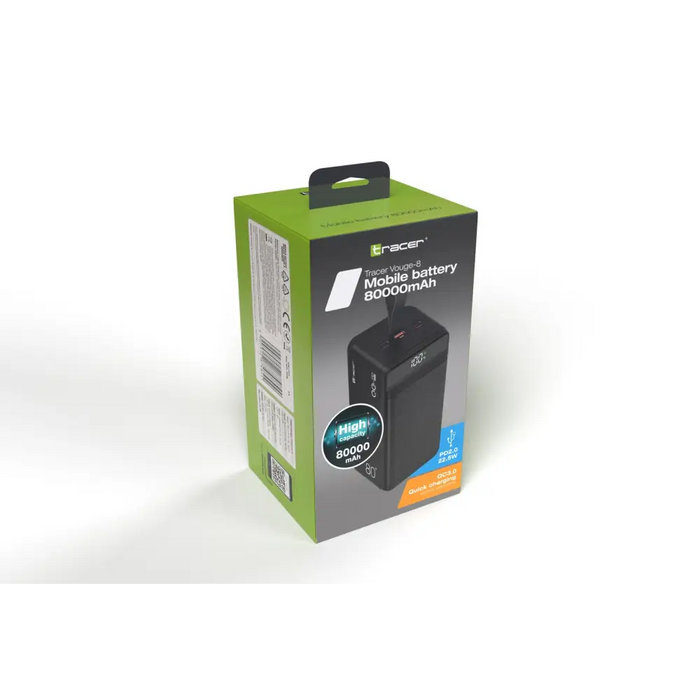 Tracer Vouge-8 80000mAh QC + PD22.5W черен