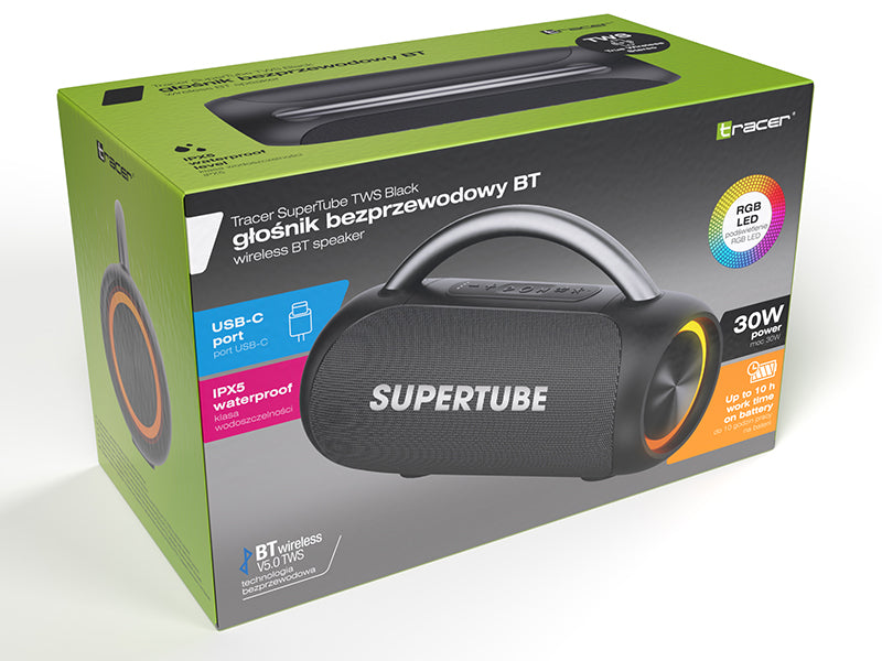 TRACER Тонколона SuperTube TWS BT BLACK