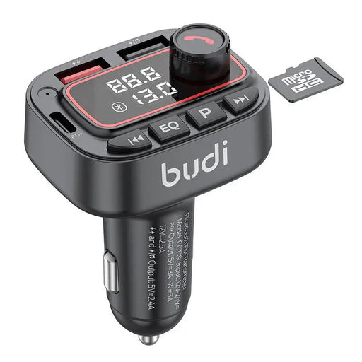 Трансмитер за кола Budi USB x2 Bluetooth