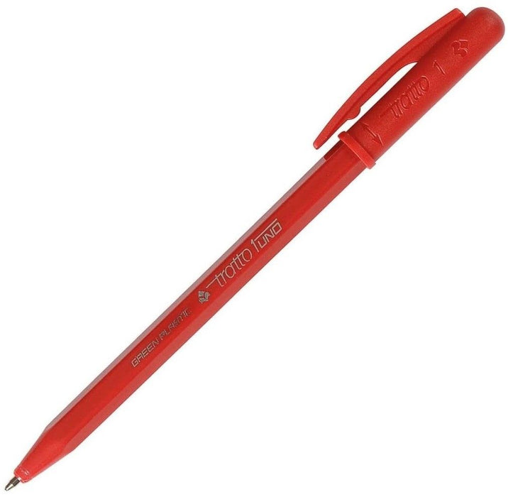 Автоматична химикалка Tratto Uno - 1 mm, червена