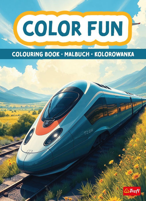 Книжка за оцветяване Trefl - Trains and airplanes