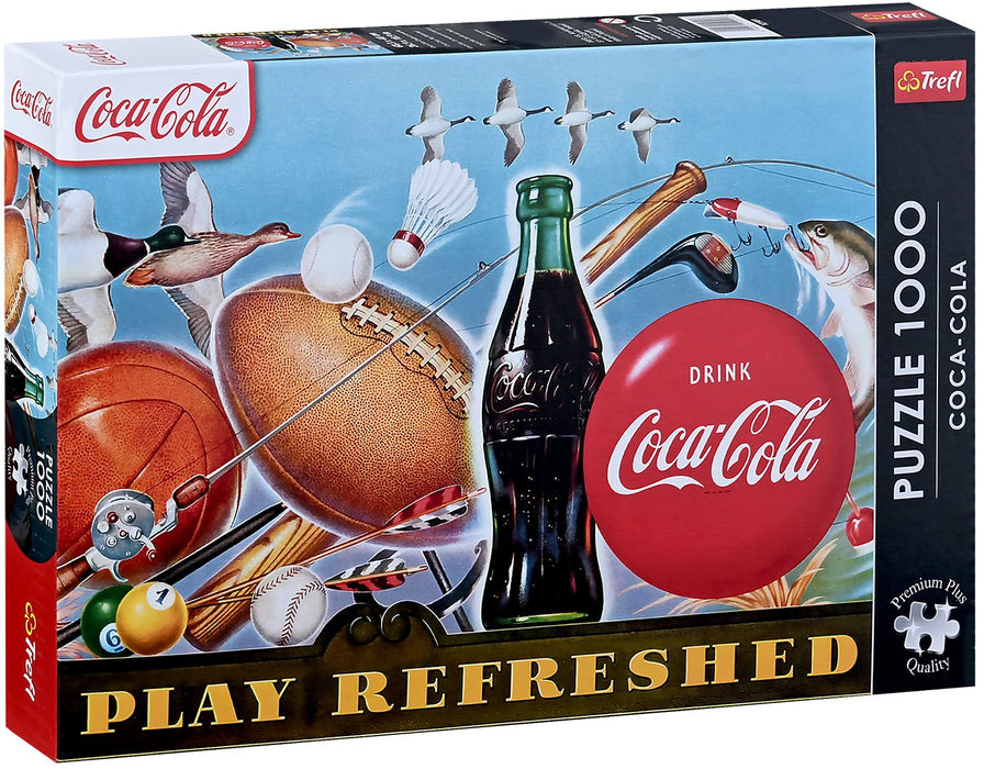 Пъзел Trefl от 1000 части - Coca-Cola: Играй освежен