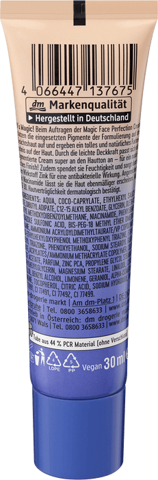 BB крем Magic Face Perfection с ниацинамид, 30 ml