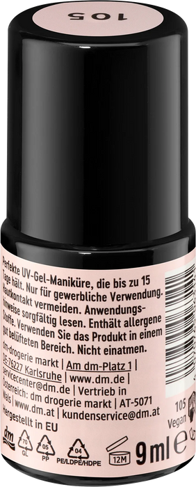 Лак за нокти UV, 105 светлорозов, 9 ml