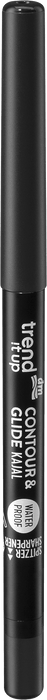 Водоустойчив молив за очи тип каял Contour & Glide - № 010 черен, 1 бр