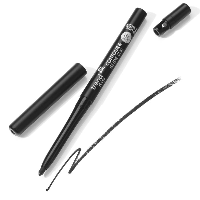 Водоустойчив молив за очи тип каял Contour & Glide - № 010 черен, 1 бр