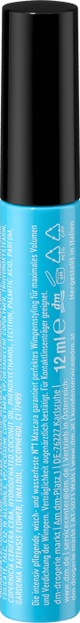 Водоустойчива спирала за изразителен обем, N°1-черна, 12 ml