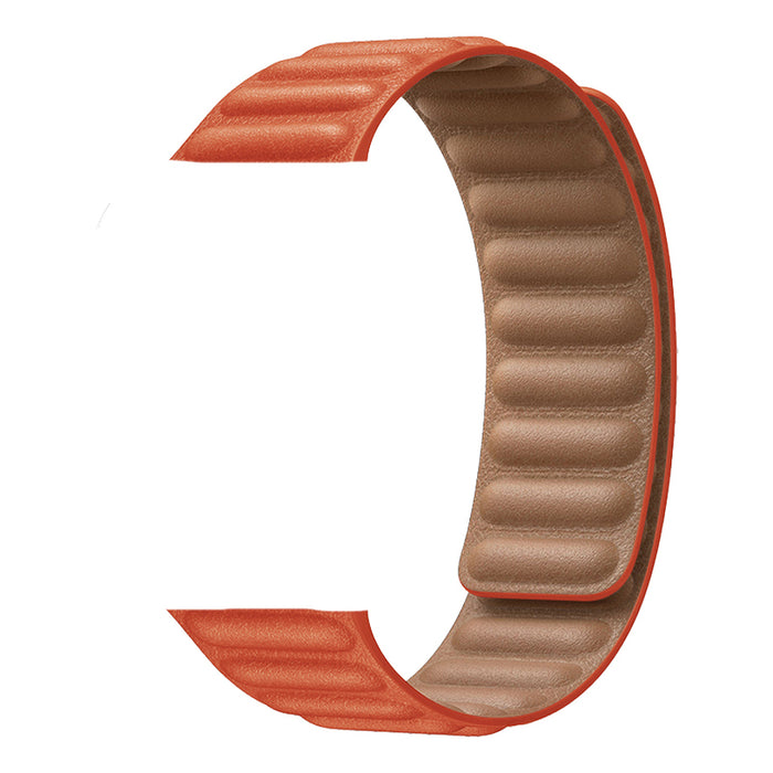 МАГНИТНА КАИШКА С ПОКРИТИЕ ОТ ЕКО КОЖА TRENDER TR-AMS45RD APPLE 44/45 mm ORANGE