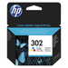 Трицветна оригинална мастилена касета HP 302