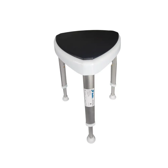 Триъгълен душ стол с мека седалка Черен