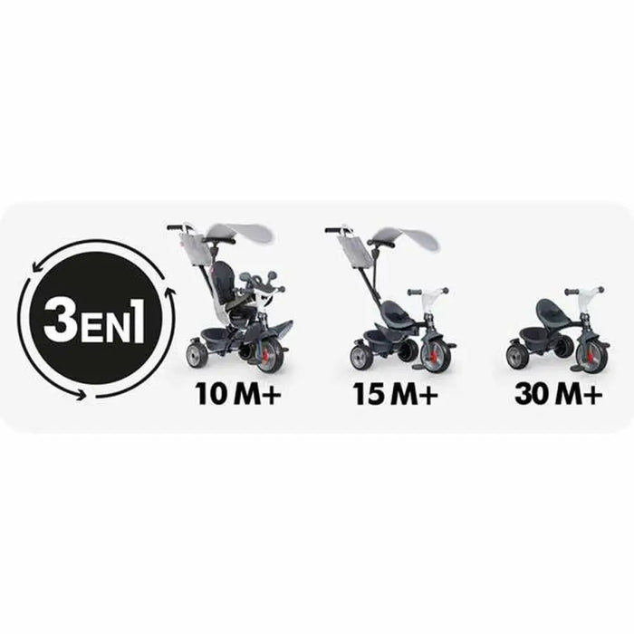 Триколка Smoby Baby Driver Сив