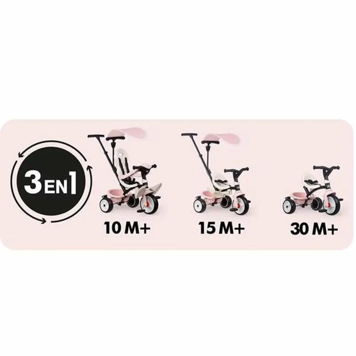 Триколка Smoby Paseo para bebés Розов