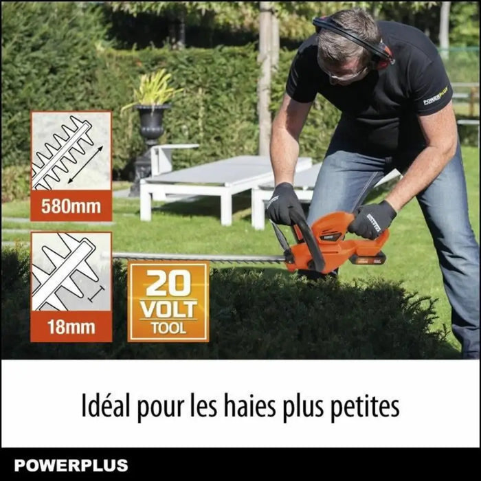 Тример за жив плет Powerplus 20 V