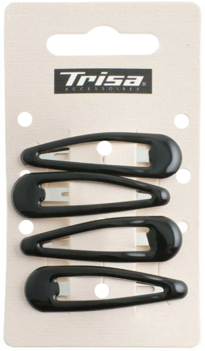 Тик-так фиби с гланцово покритие, черни, 4 бр
