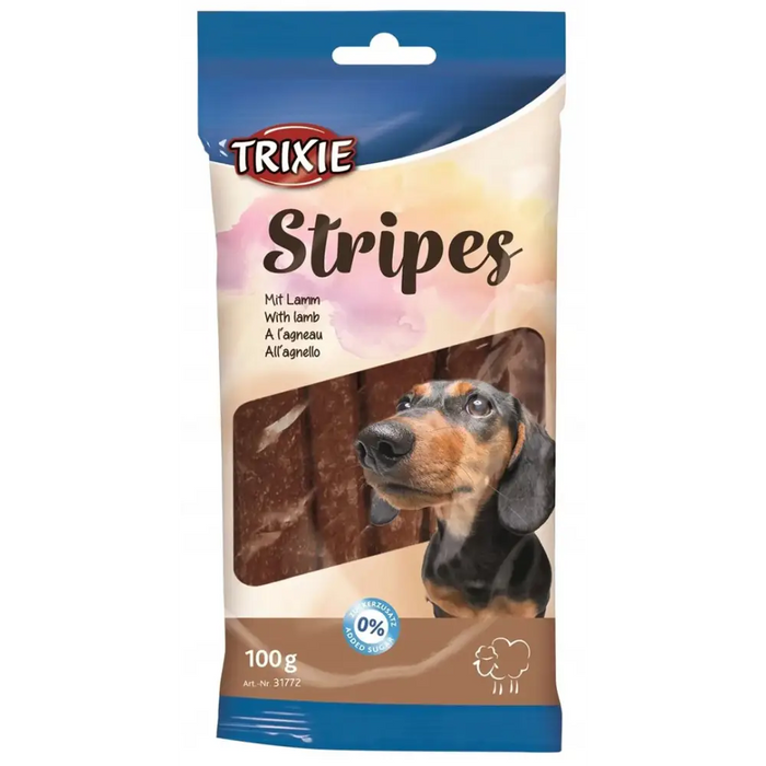 TRIXIE Stripes с агнешко - Лакомство за кучета - 100гр