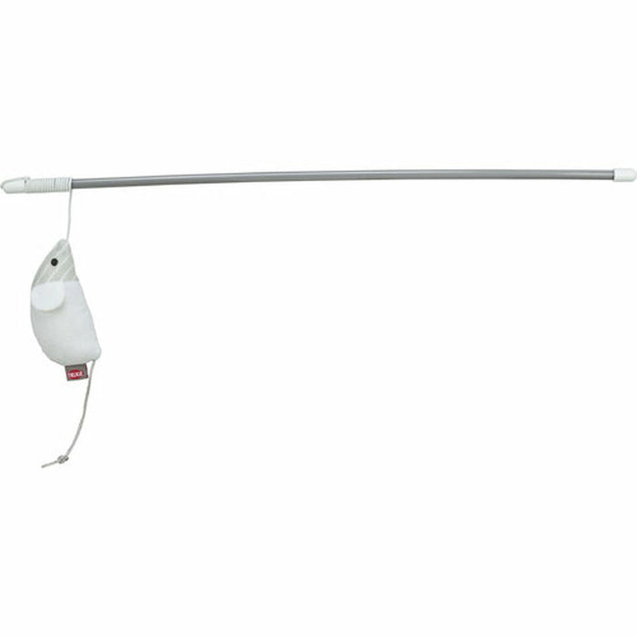 котешка играчка Trixie Бял полиестер Пластмаса Мишка