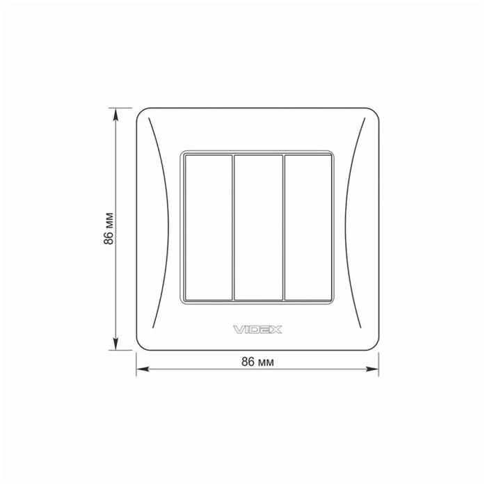 ТРОЕН КЛЮЧ VF-BNSW3-W 10А BINERA VIDEX - БЯЛ