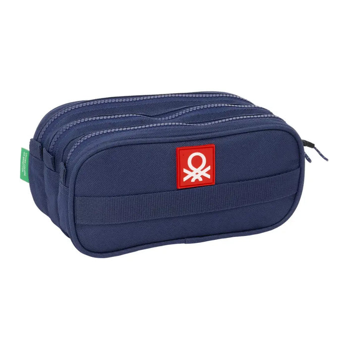 Троен Моливник Benetton Flag Морско син 21,5 x 10 x 8 cm