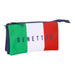 Троен Моливник Benetton Flag Морско син 22 x 12 x 3 cm
