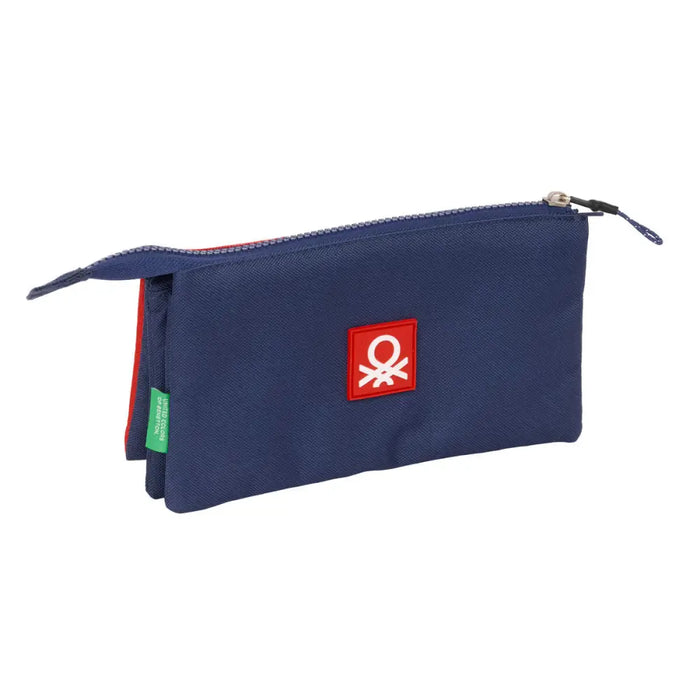 Троен Моливник Benetton Flag Морско син 22 x 12 x 3 cm