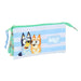 Троен Моливник Bluey Sisters Зелен 22 x 12 x 3 cm