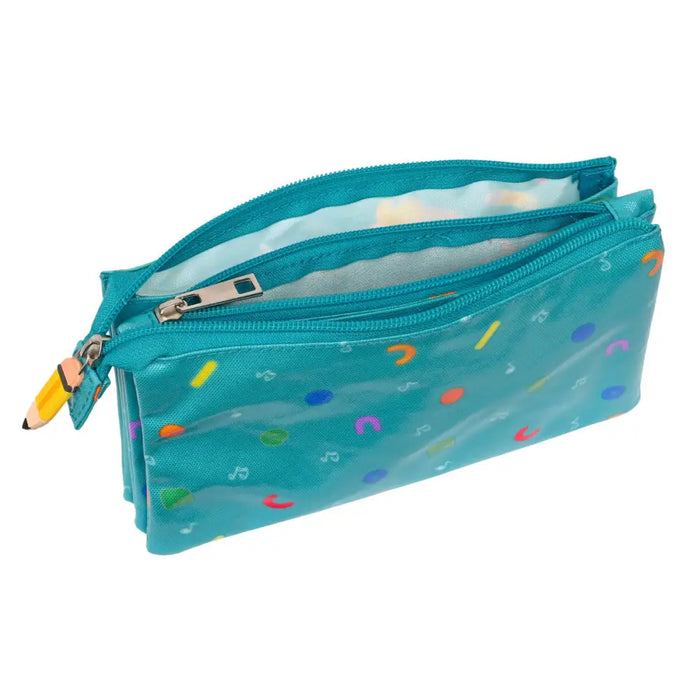 Троен Моливник CoComelon Back to class Светло син (22 x 12