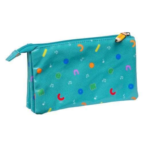 Троен Моливник CoComelon Back to class Светло син (22 x 12