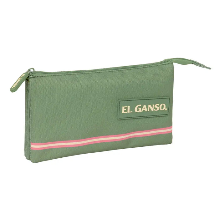 Троен Моливник El Ganso Зелен 22 x 12 x 3 cm