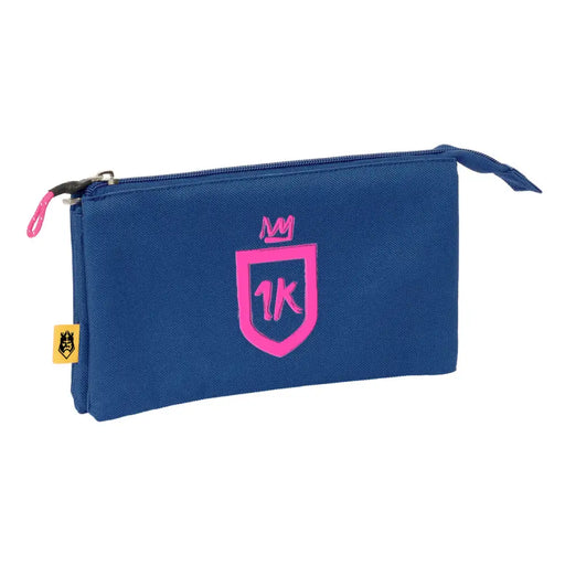 Троен Моливник Kings League 1k Син 22 x 12 x 3 cm