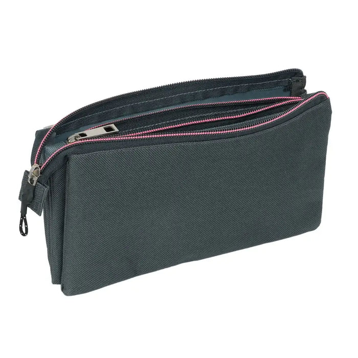 Троен Моливник Kings League Kunisport Сив 22 x 12 x 3 cm