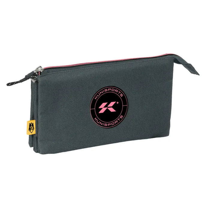 Троен Моливник Kings League Kunisport Сив 22 x 12 x 3 cm