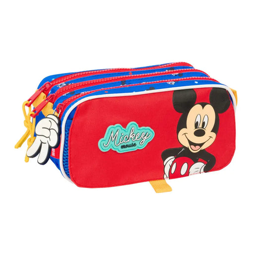 Троен Моливник Mickey Mouse Clubhouse Good day Син 21,5 x