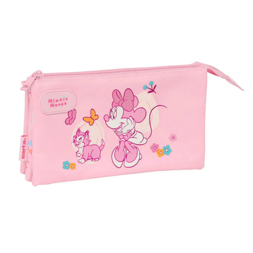 Троен Моливник Minnie Mouse Baby Розов 22 x 12 x 3 cm