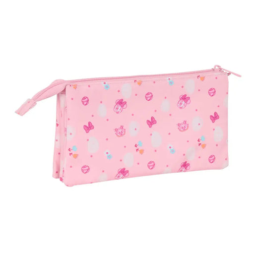 Троен Моливник Minnie Mouse Baby Розов 22 x 12 x 3 cm