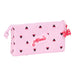 Троен Моливник Minnie Mouse Naive Розов 22 x 12 x 3 cm