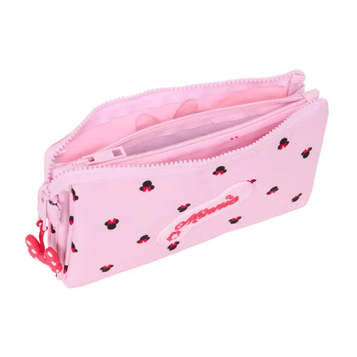 Троен Моливник Minnie Mouse Naive Розов 22 x 12 x 3 cm