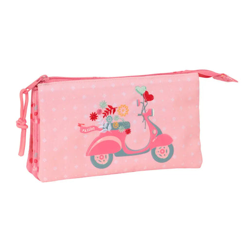 Троен Моливник Moos Passion Многоцветен 22 x 12 x 3 cm