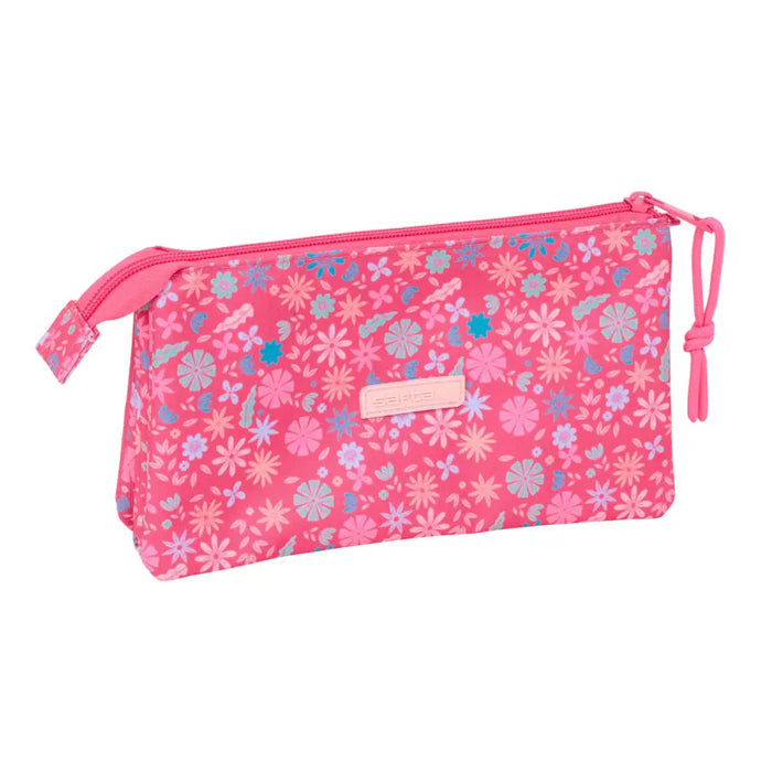 Троен Моливник Safta Feeling Розов 22 x 12 x 3 cm